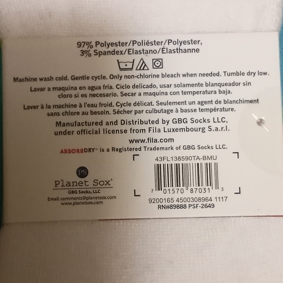 FILA liner socks. 2 sets of 3. NWT. - Picture 4 of 6